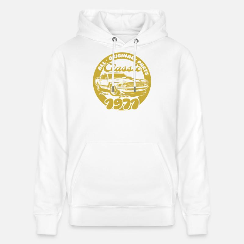 55e anniversaire - Classic Musclecar 06/1971 - Sweat à capuche bio CRUISER Stanley/Stella Unisexe - blanc
