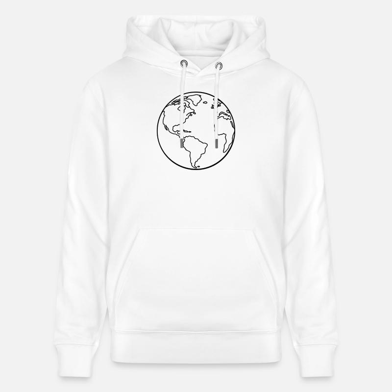 Sommet de la Terre - Sweat à capuche bio CRUISER Stanley/Stella Unisexe - blanc