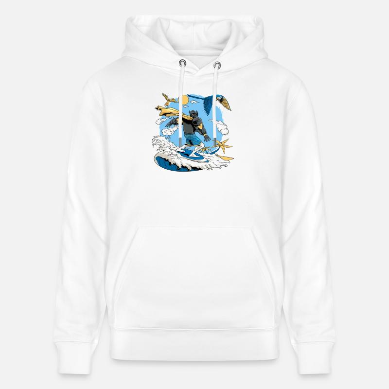 Chevalier surfeur des îles - Sweat à capuche bio CRUISER Stanley/Stella Unisexe - blanc