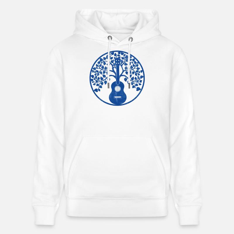 Ukulele tree mandala blue - Stanley/Stella Unisex Bio-Hoodie CRUISER  - Weiß