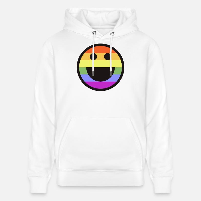 Fierté LGBTQ arc-en-ciel - Sweat à capuche bio CRUISER Stanley/Stella Unisexe - blanc