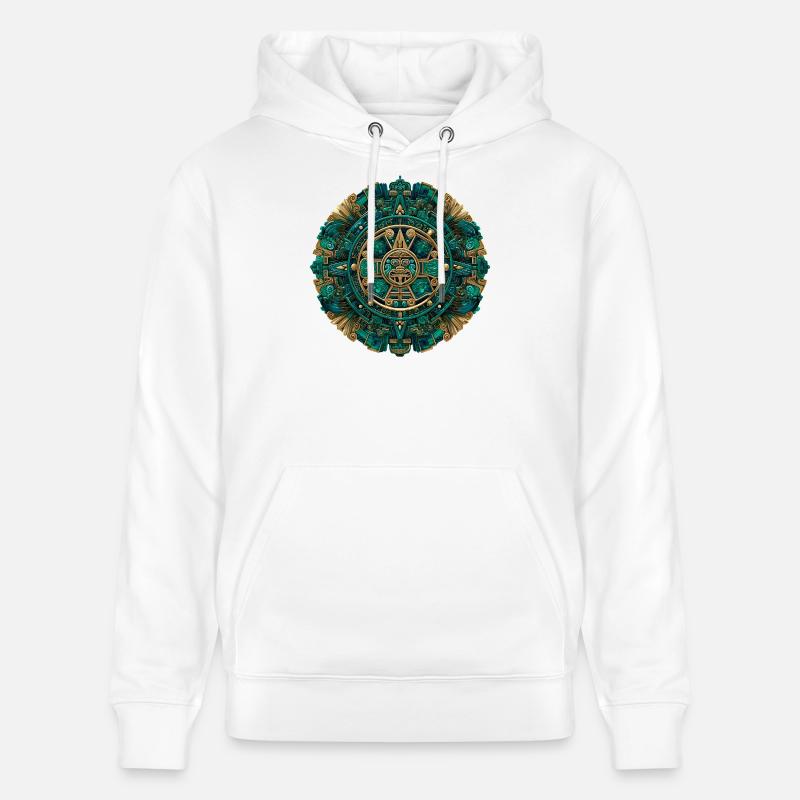 Dieu Soleil Aztèque Mystique - Sweat à capuche bio CRUISER Stanley/Stella Unisexe - blanc