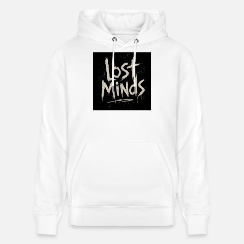 Lettrage grunge des Esprits Perdus - Sweat à capuche bio CRUISER Stanley/Stella Unisexe - blanc