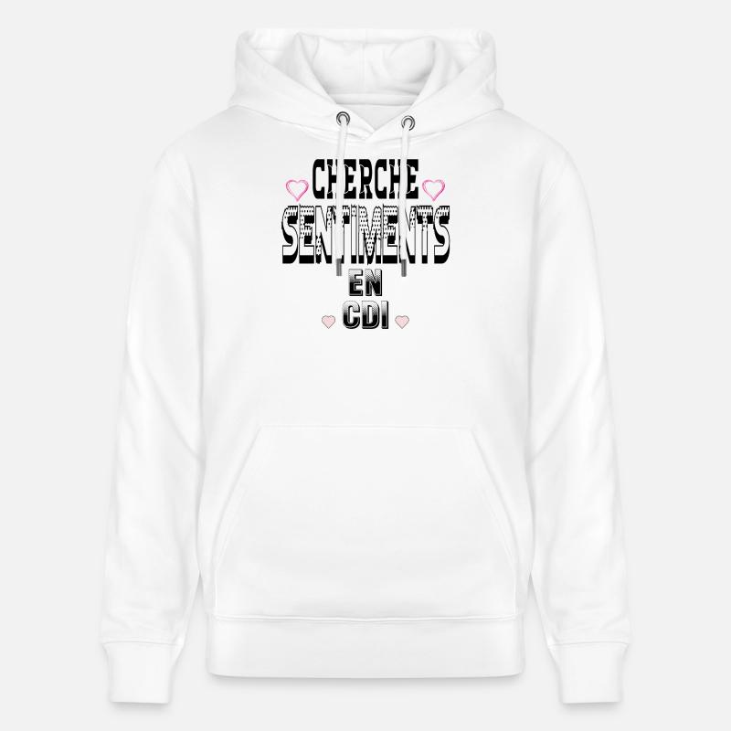 Cherche Sentiments en CDI - Sweat à capuche bio CRUISER Stanley/Stella Unisexe - blanc