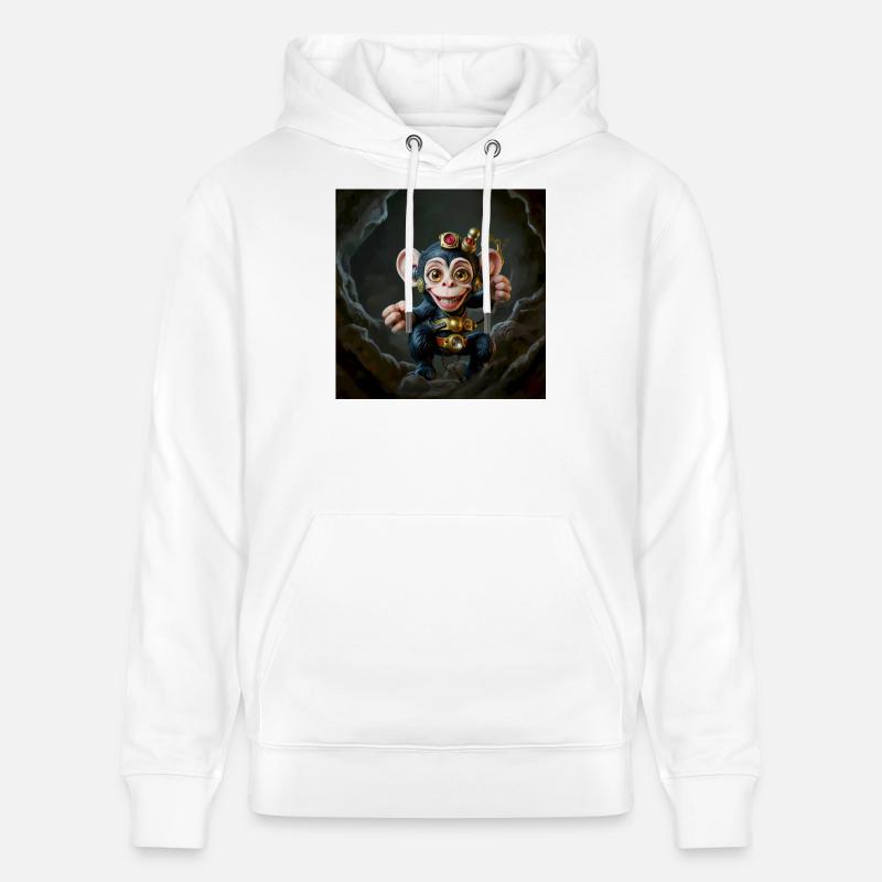 Combinaison steampunk aventureuse - Sweat à capuche bio CRUISER Stanley/Stella Unisexe - blanc