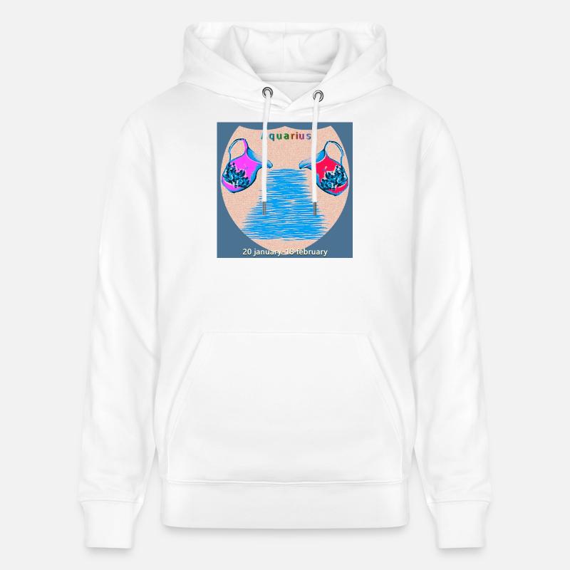 Verseau - Sweat à capuche bio CRUISER Stanley/Stella Unisexe - blanc