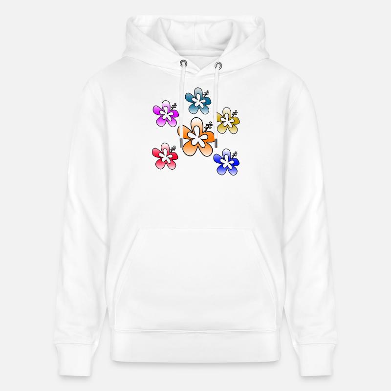 Fleur - Sweat à capuche bio CRUISER Stanley/Stella Unisexe - blanc