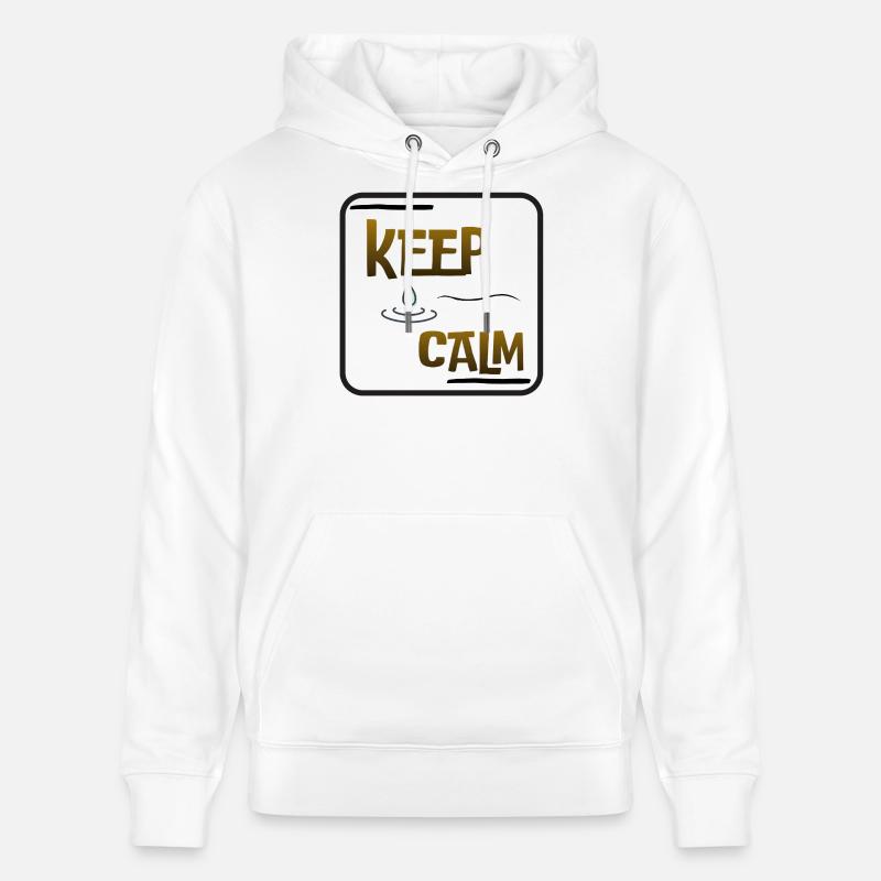 Reste calme - Sweat à capuche bio CRUISER Stanley/Stella Unisexe - blanc