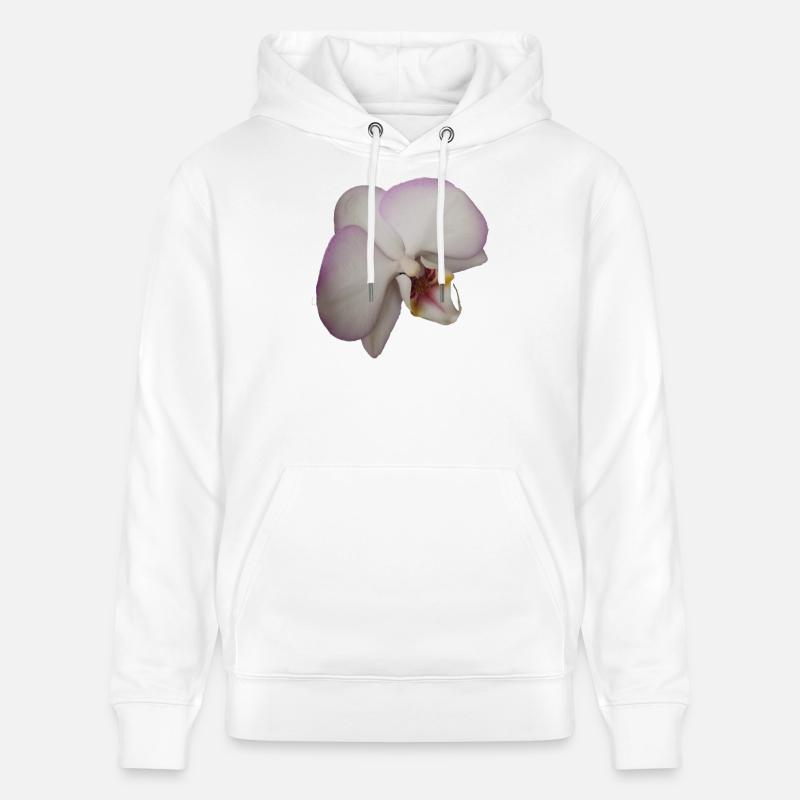 Elegant_Pale_Lavender_Phalaenopsis_Moth_Orchid - Sweat à capuche bio CRUISER Stanley/Stella Unisexe - blanc