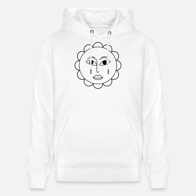 Schlichte Blume - Stanley/Stella Unisex Bio-Hoodie CRUISER - Weiß