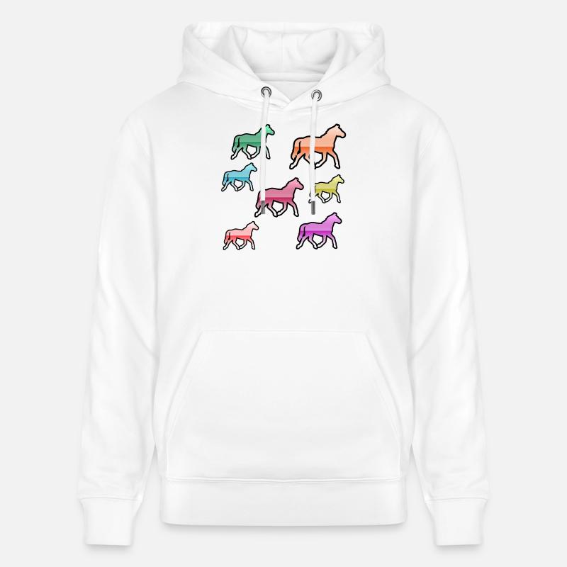 Chevaux - Sweat à capuche bio CRUISER Stanley/Stella Unisexe - blanc