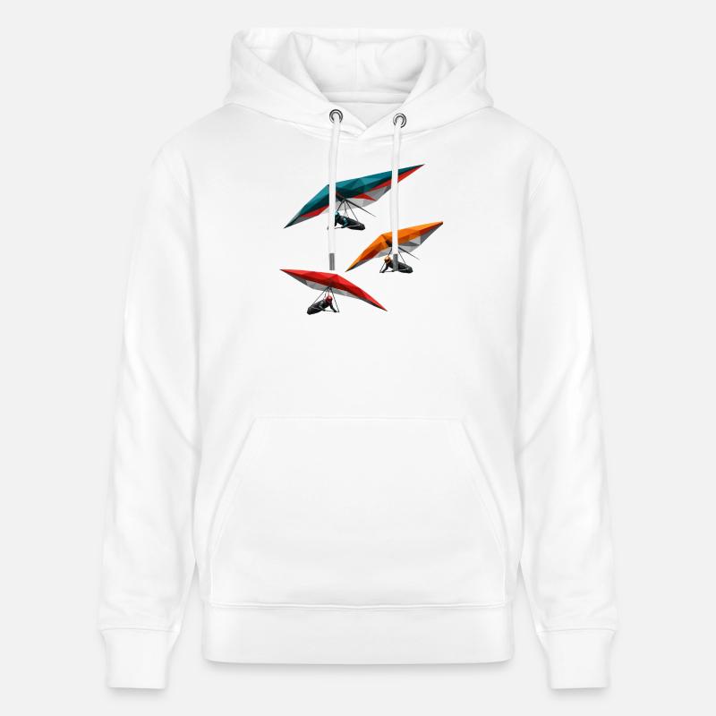 Trio polygonal des deltaplanes - Sweat à capuche bio CRUISER Stanley/Stella Unisexe - blanc