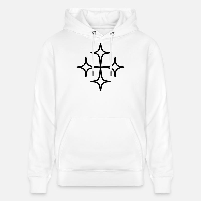 Conception de la Croix Étoilée - Sweat à capuche bio CRUISER Stanley/Stella Unisexe - blanc