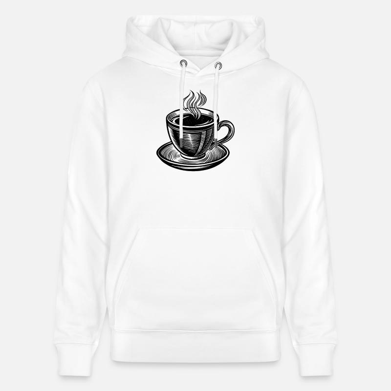 Tasse de café - Sweat à capuche bio CRUISER Stanley/Stella Unisexe - blanc