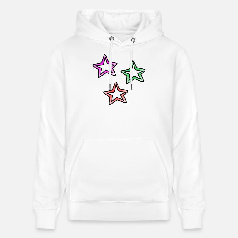 Étoiles - Sweat à capuche bio CRUISER Stanley/Stella Unisexe - blanc