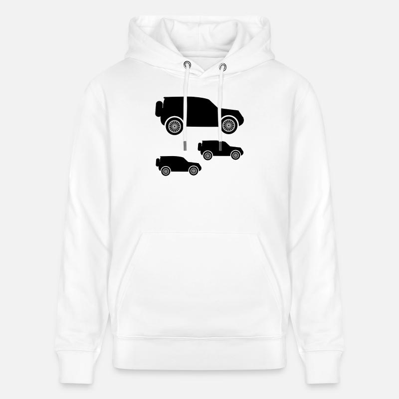 Automobiles - Sweat à capuche bio CRUISER Stanley/Stella Unisexe - blanc