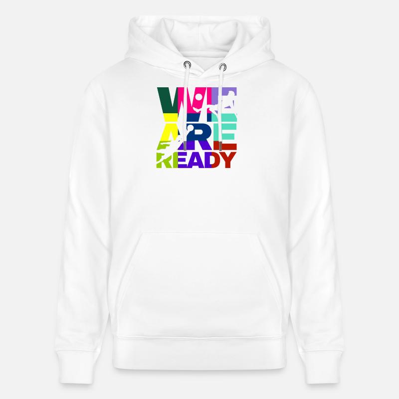 We are ready football  - Sweat à capuche bio CRUISER Stanley/Stella Unisexe - blanc