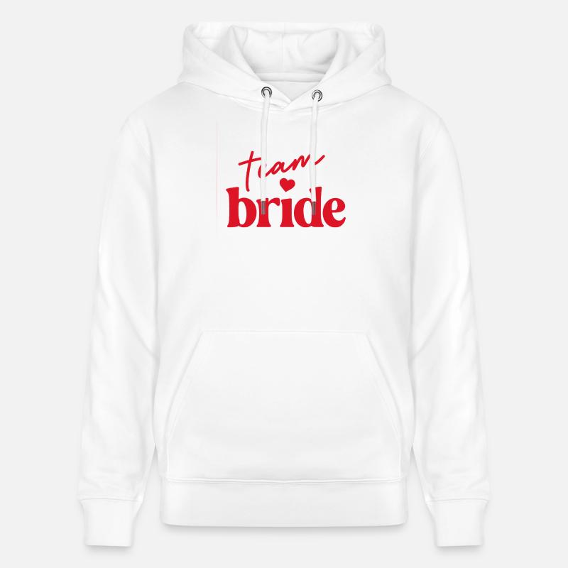 Équipe Mariée ! Cœur - Sweat à capuche bio CRUISER Stanley/Stella Unisexe - blanc