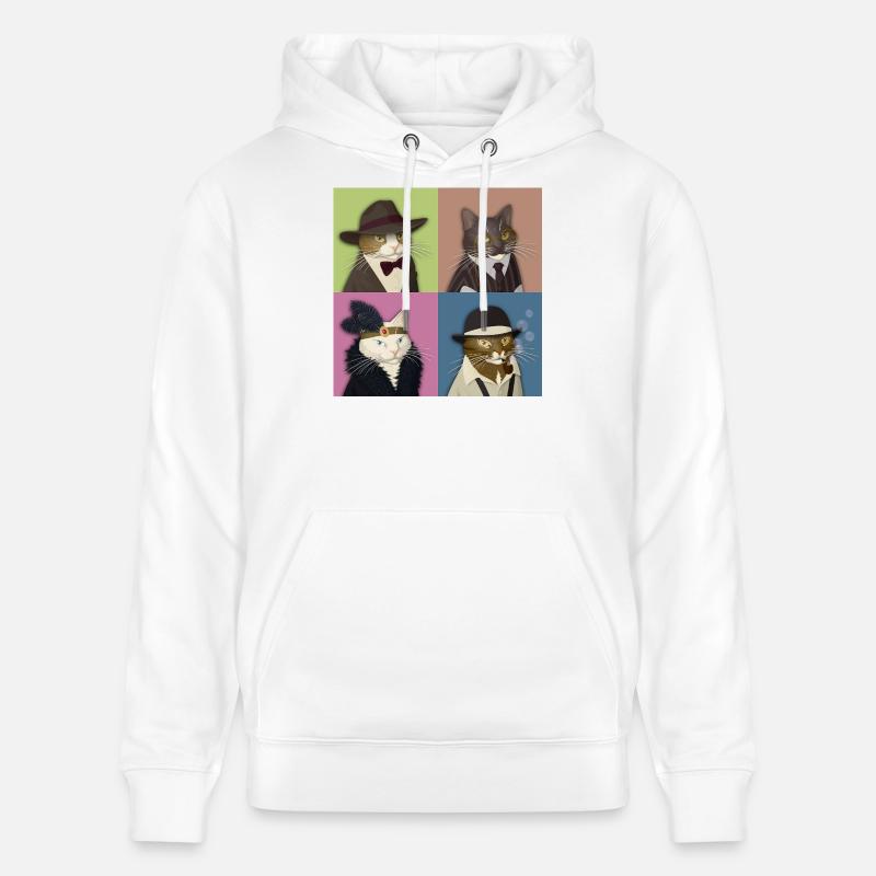 Dapper Cats Quartett - Stanley/Stella Unisex Bio-Hoodie CRUISER  - Weiß