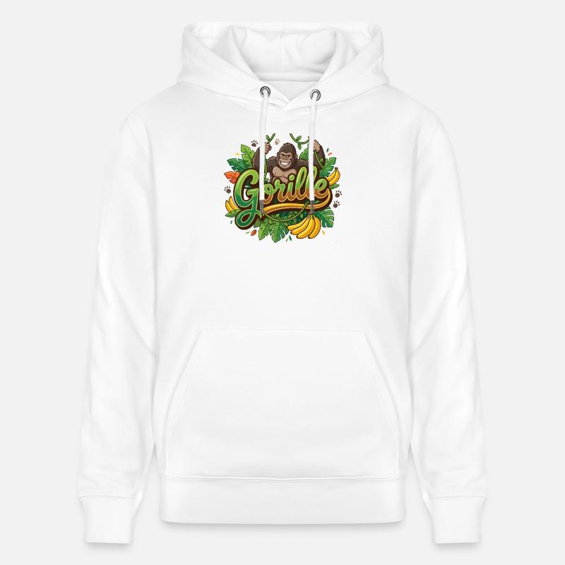 Gorille - Sweat à capuche bio CRUISER Stanley/Stella Unisexe - blanc