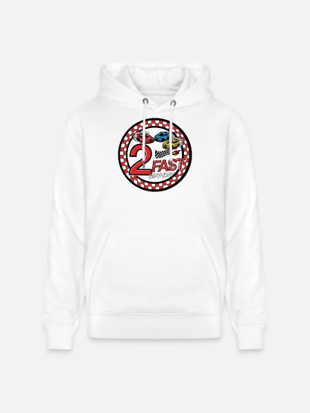 2 Almost Birthday Race Car - Stanley/Stella CRUISER Unisex Organic Hoodie - white