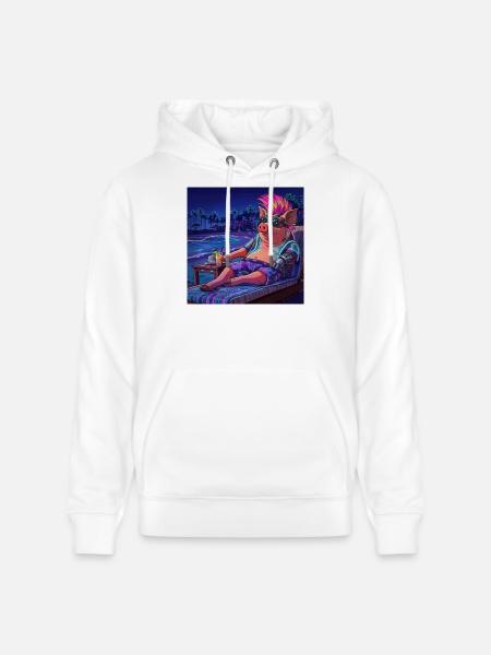Cyberpig - Stanley/Stella Unisex Bio-Hoodie CRUISER  - Weiß