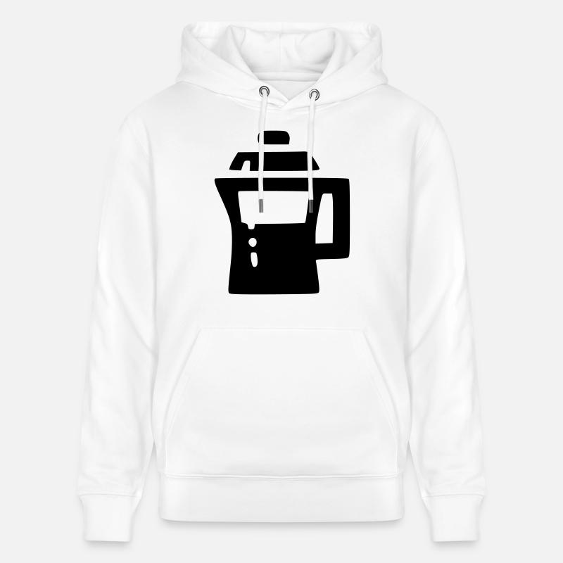 Cafetière - Sweat à capuche bio CRUISER Stanley/Stella Unisexe - blanc
