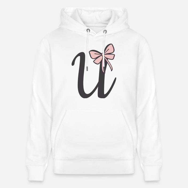 Anfangsbuchstabe U Schleifchen - Stanley/Stella Unisex Bio-Hoodie CRUISER  - Weiß