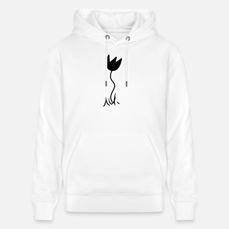 Plante, Fleur, Nature, Symbole - Sweat à capuche bio CRUISER Stanley/Stella Unisexe - blanc
