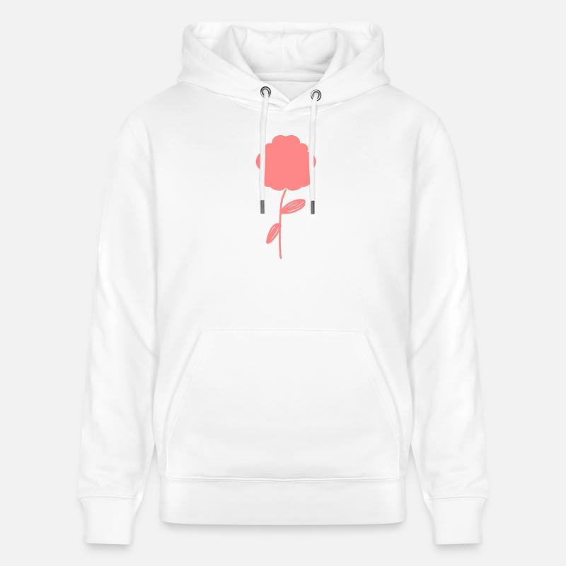 Icône de plante à fleurs - Sweat à capuche bio CRUISER Stanley/Stella Unisexe - blanc