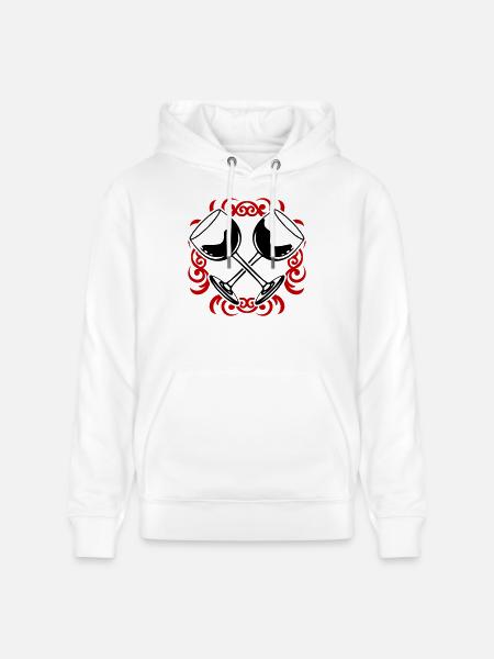 Wine glass red wine icon - Stanley/Stella CRUISER Unisex Organic Hoodie - white