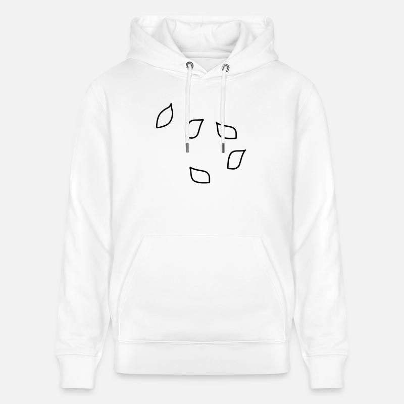 Feuilles motif de feuille - Sweat à capuche bio CRUISER Stanley/Stella Unisexe - blanc
