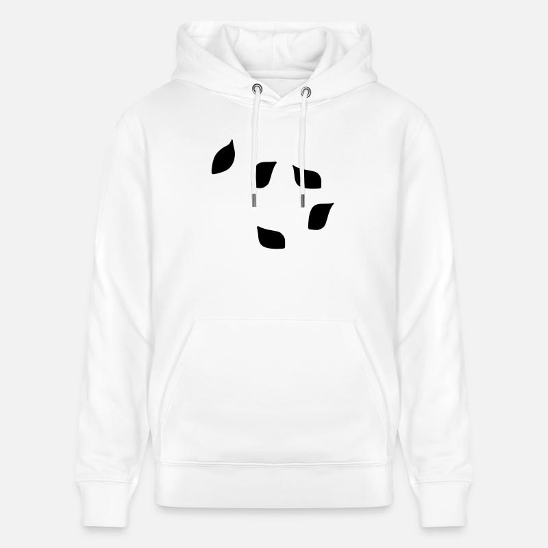 Five Leaves Leaf Pattern Tree - Stanley/Stella CRUISER Unisex Organic Hoodie - white