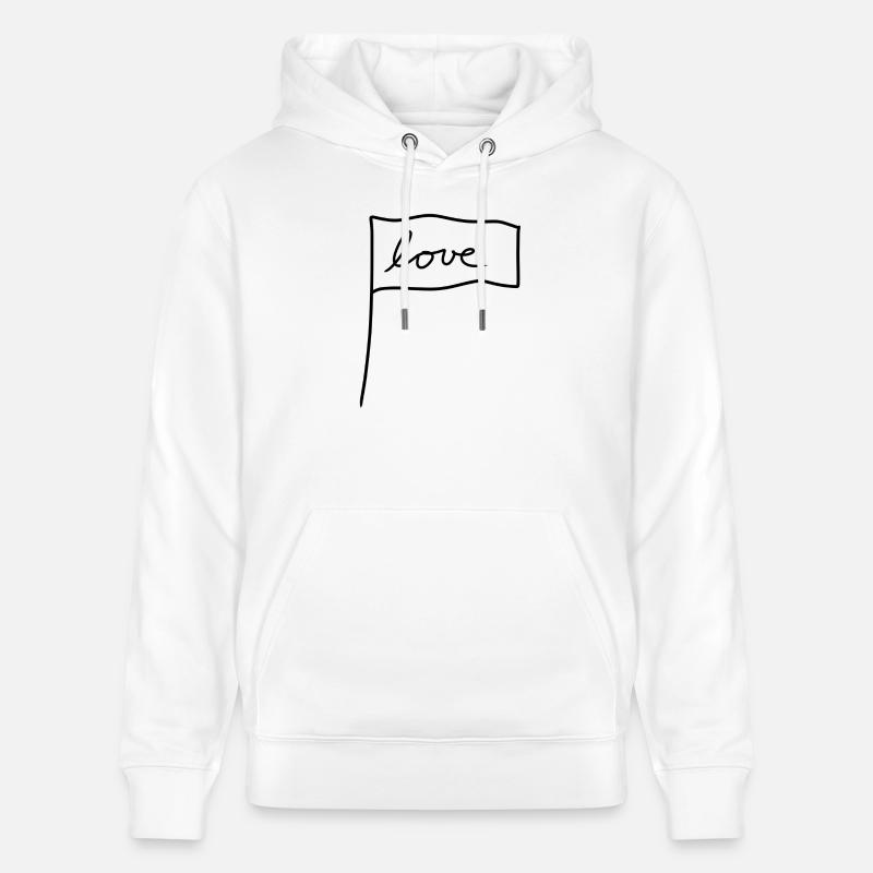 Drapeau Symbole Forme Amour - Sweat à capuche bio CRUISER Stanley/Stella Unisexe - blanc