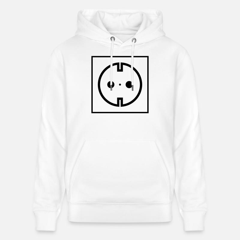 Prise électrique - Sweat à capuche bio CRUISER Stanley/Stella Unisexe - blanc