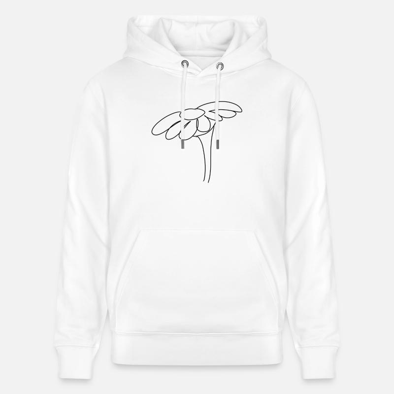 Symbole Fleur Plante Fleur - Sweat à capuche bio CRUISER Stanley/Stella Unisexe - blanc