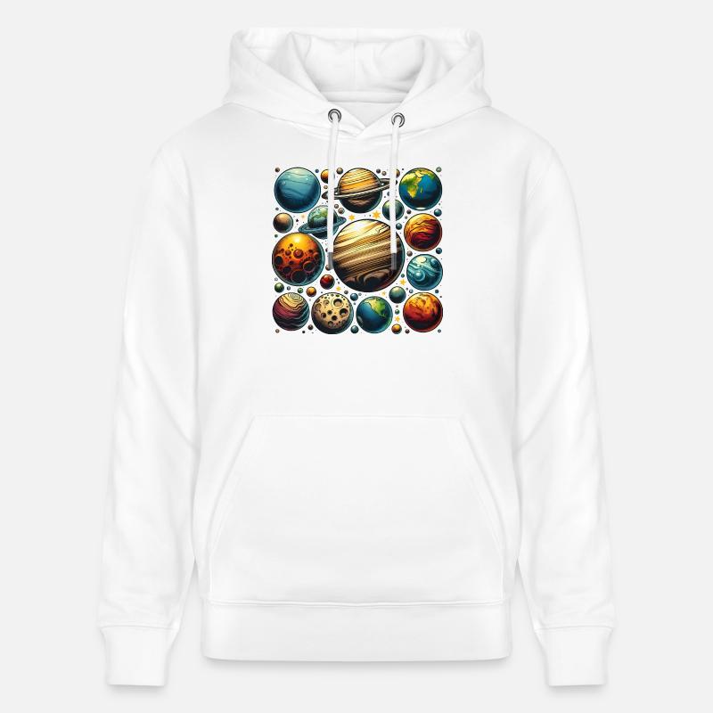 Conception de la planète - Sweat à capuche bio CRUISER Stanley/Stella Unisexe - blanc