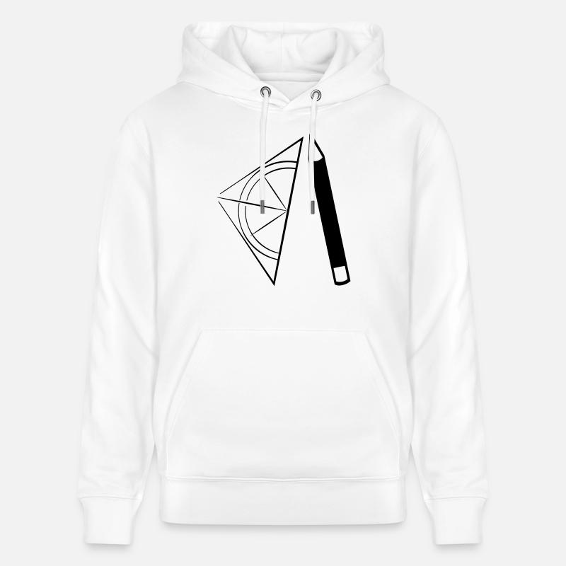 Géo-triangle - Sweat à capuche bio CRUISER Stanley/Stella Unisexe - blanc