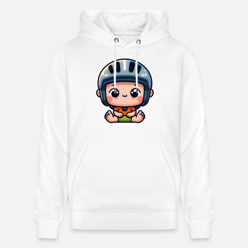 Bébé Casque - bebe avec casquette - Sweat à capuche bio CRUISER Stanley/Stella Unisexe - blanc