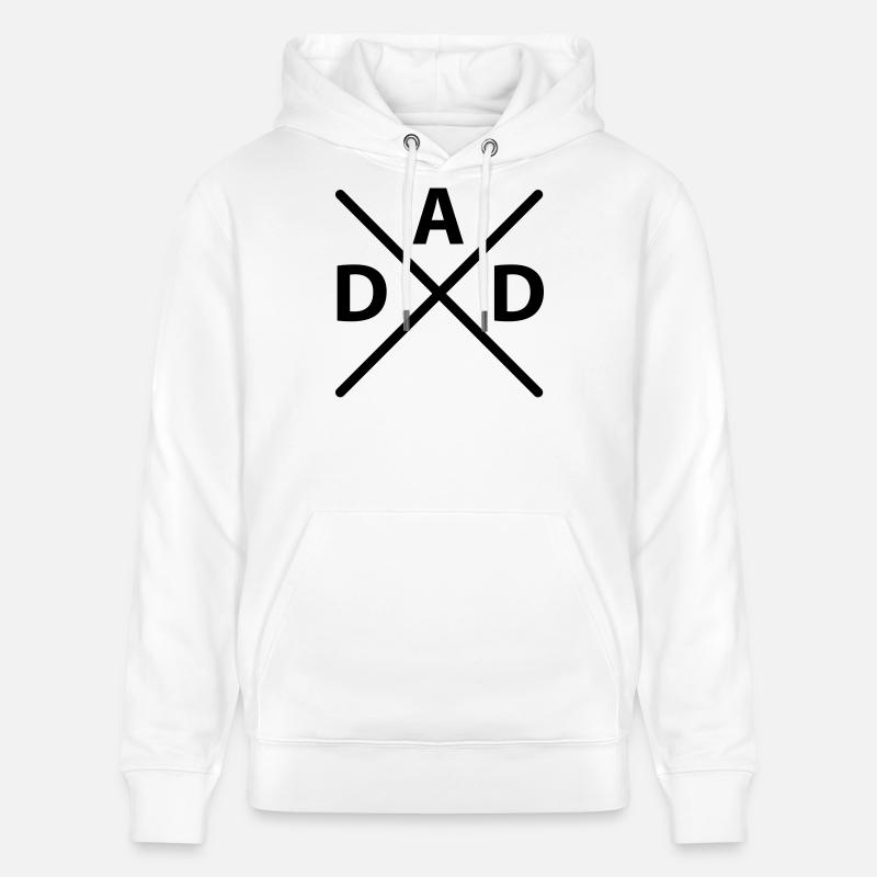 Dad Croix - Sweat à capuche bio CRUISER Stanley/Stella Unisexe - blanc