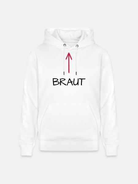 Braut Junggesellenabschied Junggesellin Pfeil - Stanley/Stella Unisex Bio-Hoodie CRUISER - Weiß
