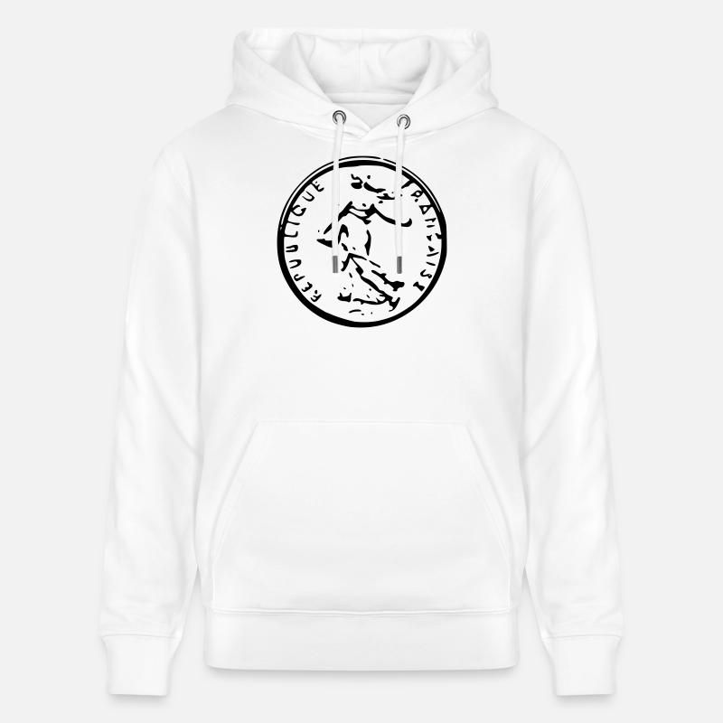Soyons Franc - Sweat à capuche bio CRUISER Stanley/Stella Unisexe - blanc