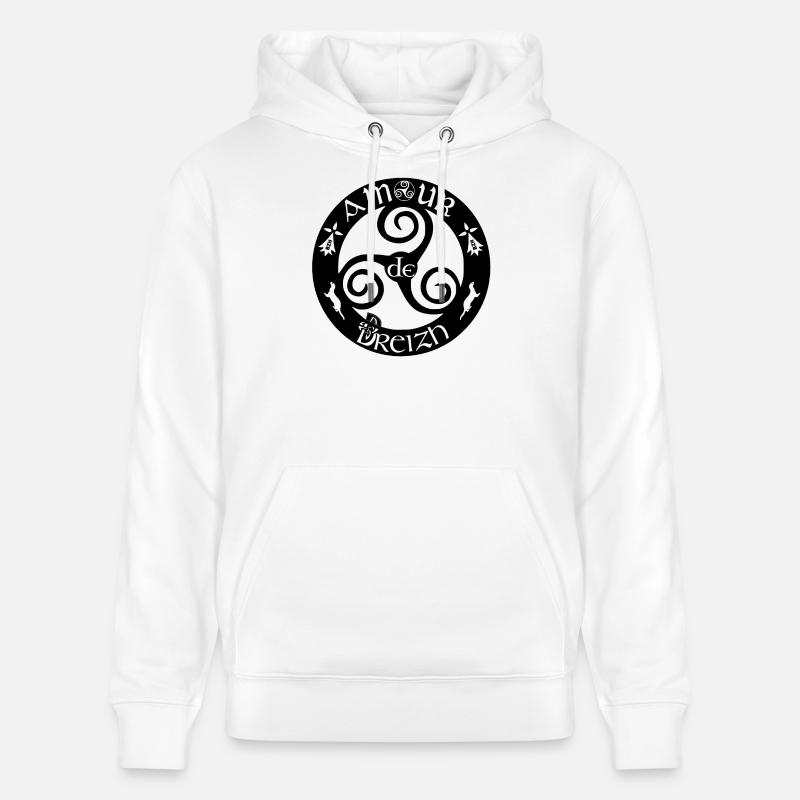 Amour de Breizh - Sweat à capuche bio CRUISER Stanley/Stella Unisexe - blanc