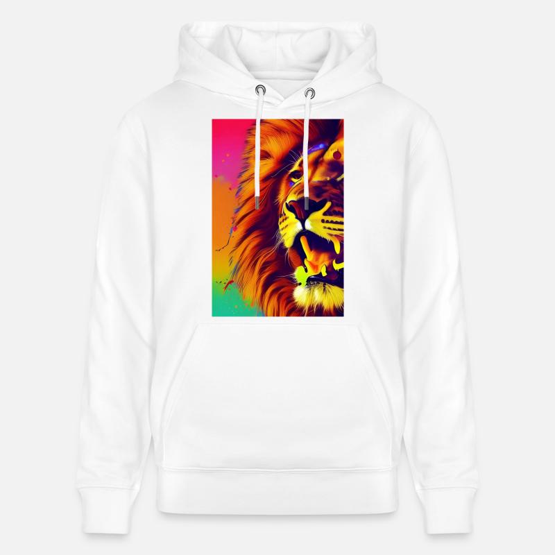 Le Roi Lion - Sweat à capuche bio CRUISER Stanley/Stella Unisexe - blanc