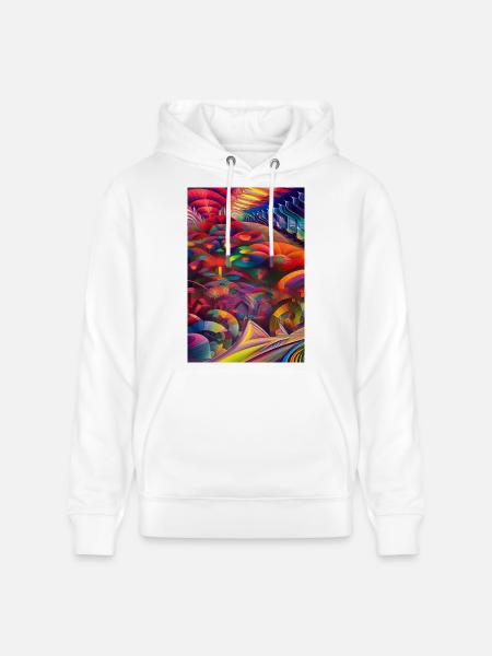 Abstract art - Stanley/Stella CRUISER Unisex Organic Hoodie - white