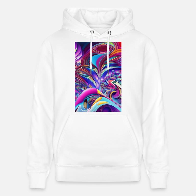 Art abstrait - Sweat à capuche bio CRUISER Stanley/Stella Unisexe - blanc