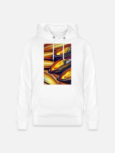 Mussels - Stanley/Stella CRUISER Unisex Organic Hoodie - white