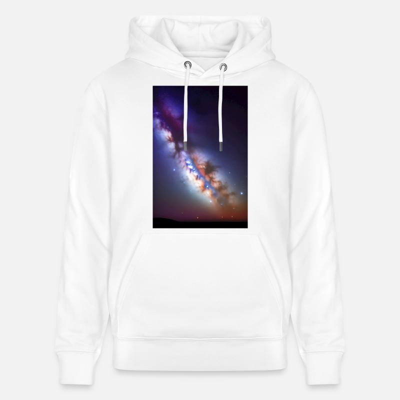 Espace et planètes - Sweat à capuche bio CRUISER Stanley/Stella Unisexe - blanc