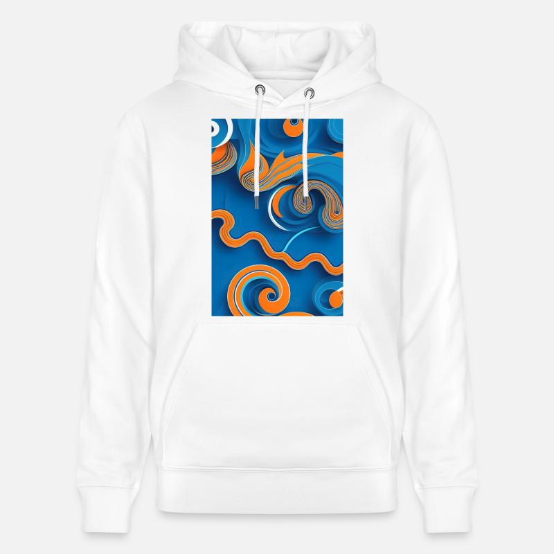 Art abstrait - Sweat à capuche bio CRUISER Stanley/Stella Unisexe - blanc