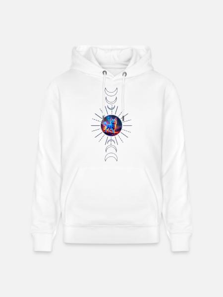 Wunderbare blaue Katze. - Stanley/Stella Unisex Bio-Hoodie CRUISER - Weiß
